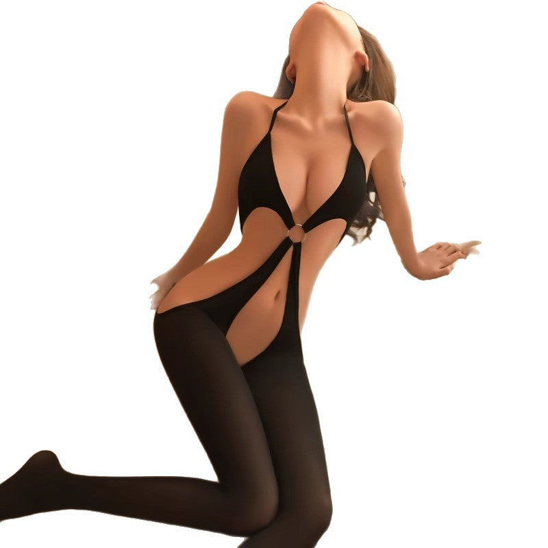 Sexy Lingerie 2025 New Sexy Open Crotch Pajamas Large Size Robe Uniform Temptation Large Scale Clothes Qqny Women