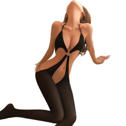 Sexy Lingerie 2025 New Sexy Open Crotch Pajamas Large Size Robe Uniform Temptation Large Scale Clothes Qqny Women