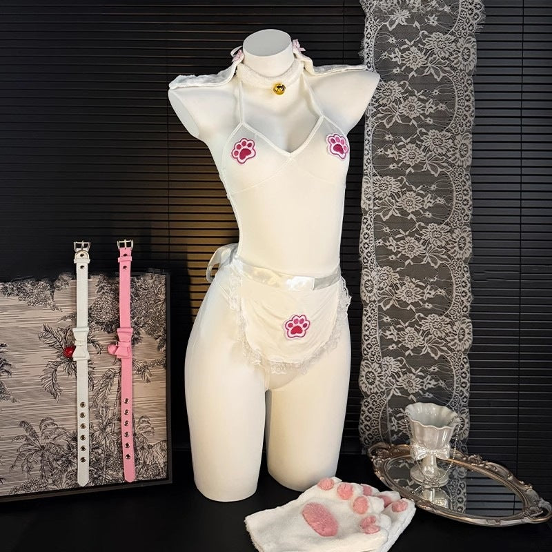 Sexy Pajamas for Women 2025 New Style Cute Pure Desire Style High-End Cat Girl Jumpsuit Set Mood-Enhancing Uniform