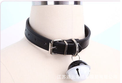 Long Night Fun Accessories Leather Traction Rope Dog Chain Couple Sex Toy Bell Love Leather 007
