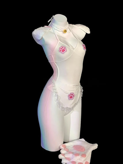 Sexy Pajamas for Women 2025 New Style Cute Pure Desire Style High-End Cat Girl Jumpsuit Set Mood-Enhancing Uniform