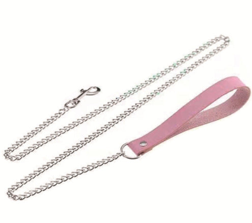 Long Night Fun Accessories Leather Traction Rope Dog Chain Couple Sex Toy Bell Love Leather 007