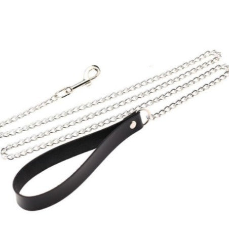 Long Night Fun Accessories Leather Traction Rope Dog Chain Couple Sex Toy Bell Love Leather 007