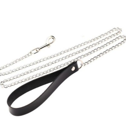 Long Night Fun Accessories Leather Traction Rope Dog Chain Couple Sex Toy Bell Love Leather 007