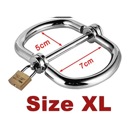 Male Female BDSM Bondage Semicircular Metal Steel Wrist Handcuffs Slave Lockable Adult Game Restraints Roleplay Sex Toys 18+