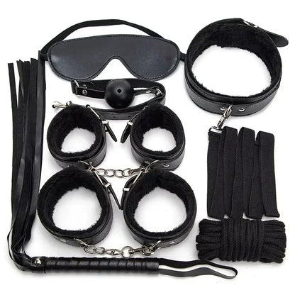 Sexy Toys for Cosplay Couples Adult Products 18 Handcuffs Erotic Accessories Bondage Hemp Rope Mask Sex SM BDSM Bondage Kit Set