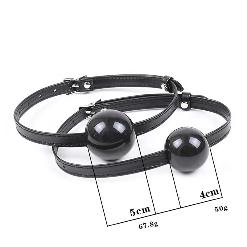 BDSM Ball Gag Oral Fixation stuffed Mouth PU Bondage Boutique Begin Roleplay Slave Submisson Adult Game For Couples Flirting Toy