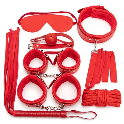 Sexy Toys for Cosplay Couples Adult Products 18 Handcuffs Erotic Accessories Bondage Hemp Rope Mask Sex SM BDSM Bondage Kit Set