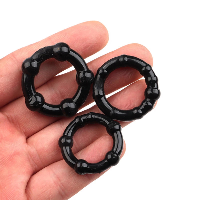 3Pcs/Set Cock Ring Delay Ejaculation Penis Ring Sex Toys For Men Dick Enlargement Silicone Adult Supplies 18+ Stronger Erection