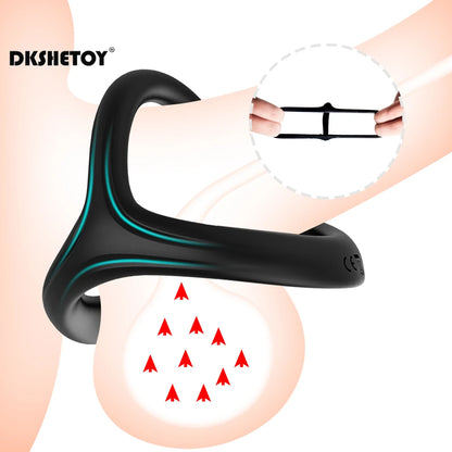 Prostate Massage Penis Ring Sex Toys for Men Delay Ejaculation Long Lasting Sperm cockrings Silicone sleeve cock for adults 18+