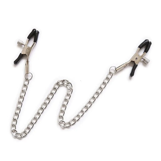 Metal Chain Nipple Milk Clips Breast Massage Clamps Adult Flirting Teasing Erotic Gadgets Bdsm Slave Sex Toys For Couples