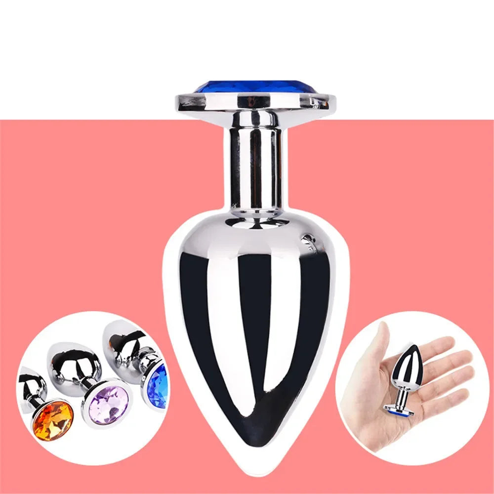3Size SML Stainless Steel Metal Anal Plug Ass Buttplug Prostate Massager Sex Toys for Couples Women Men Adult Erotic Products
