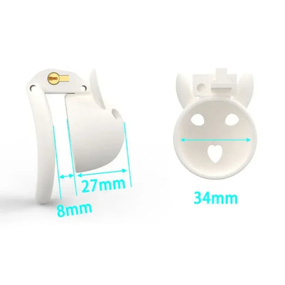 Cute Bunny Chastity Cage Anti Escape Lock Lightweight Cock Cage Sissy Penis Ring with 4 Ring Sizes BDSM Gay Sex Toys for Men 18+