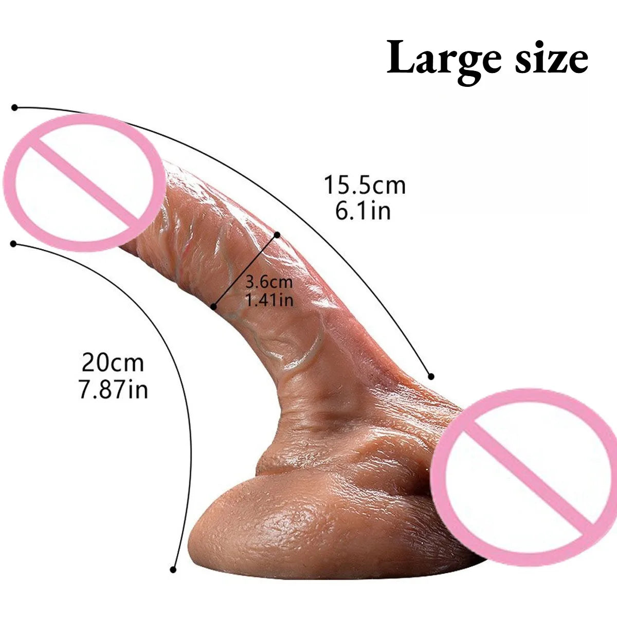 Ultra Realistic Silicone Dildo Soft Fake Penis Female Masturbator Erotic Sex Toys for Women Adult Products Strong Suction Cup18+