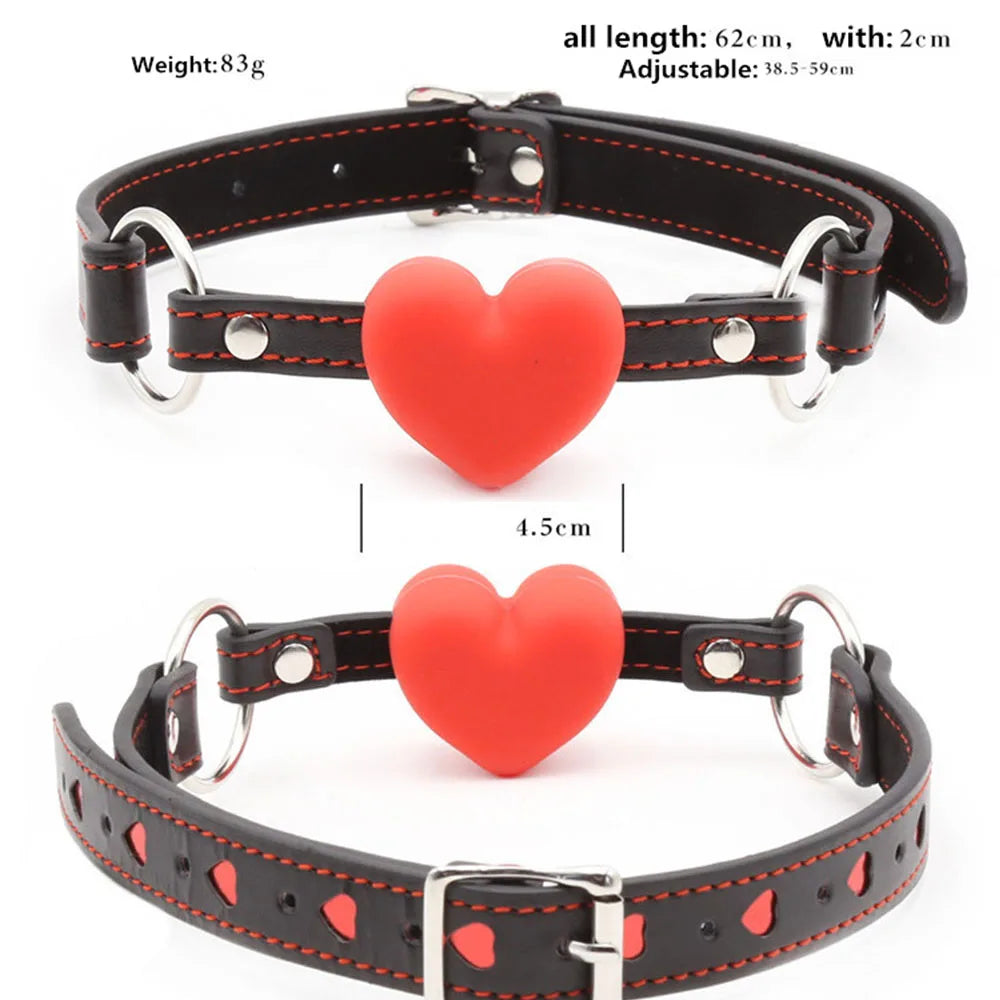 BDSM Ball Gag Oral Fixation stuffed Mouth PU Bondage Boutique Begin Roleplay Slave Submisson Adult Game For Couples Flirting Toy