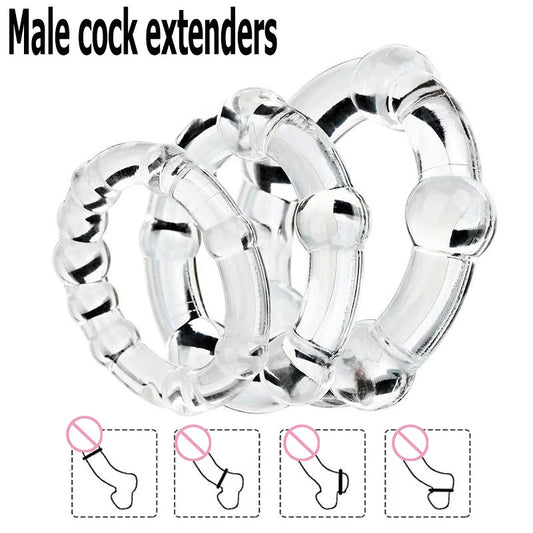 3Pcs/Set Cock Ring Delay Ejaculation Penis Ring Sex Toys For Men Dick Enlargement Silicone Adult Supplies 18+ Stronger Erection