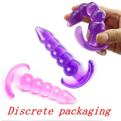 Soft Anal Butt Plug Prostate Massager Adult Gay Penis Anal Plug G-spot Sex Toys for Men and Women
