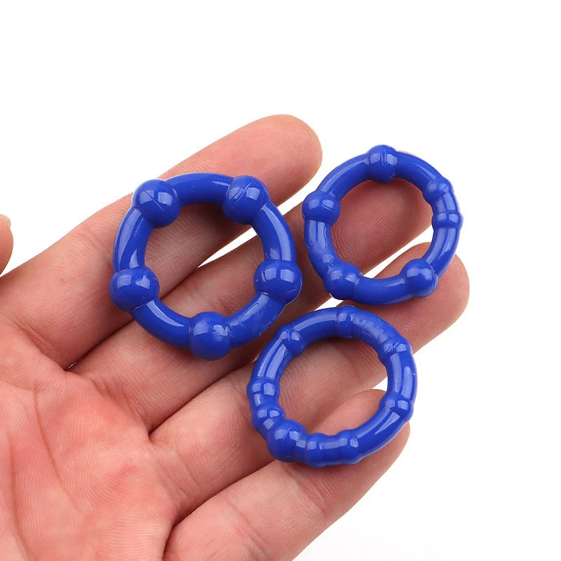 3Pcs/Set Cock Ring Delay Ejaculation Penis Ring Sex Toys For Men Dick Enlargement Silicone Adult Supplies 18+ Stronger Erection