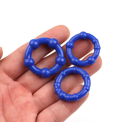 3Pcs/Set Cock Ring Delay Ejaculation Penis Ring Sex Toys For Men Dick Enlargement Silicone Adult Supplies 18+ Stronger Erection