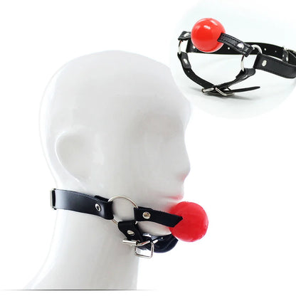 BDSM Ball Gag Oral Fixation stuffed Mouth PU Bondage Boutique Begin Roleplay Slave Submisson Adult Game For Couples Flirting Toy