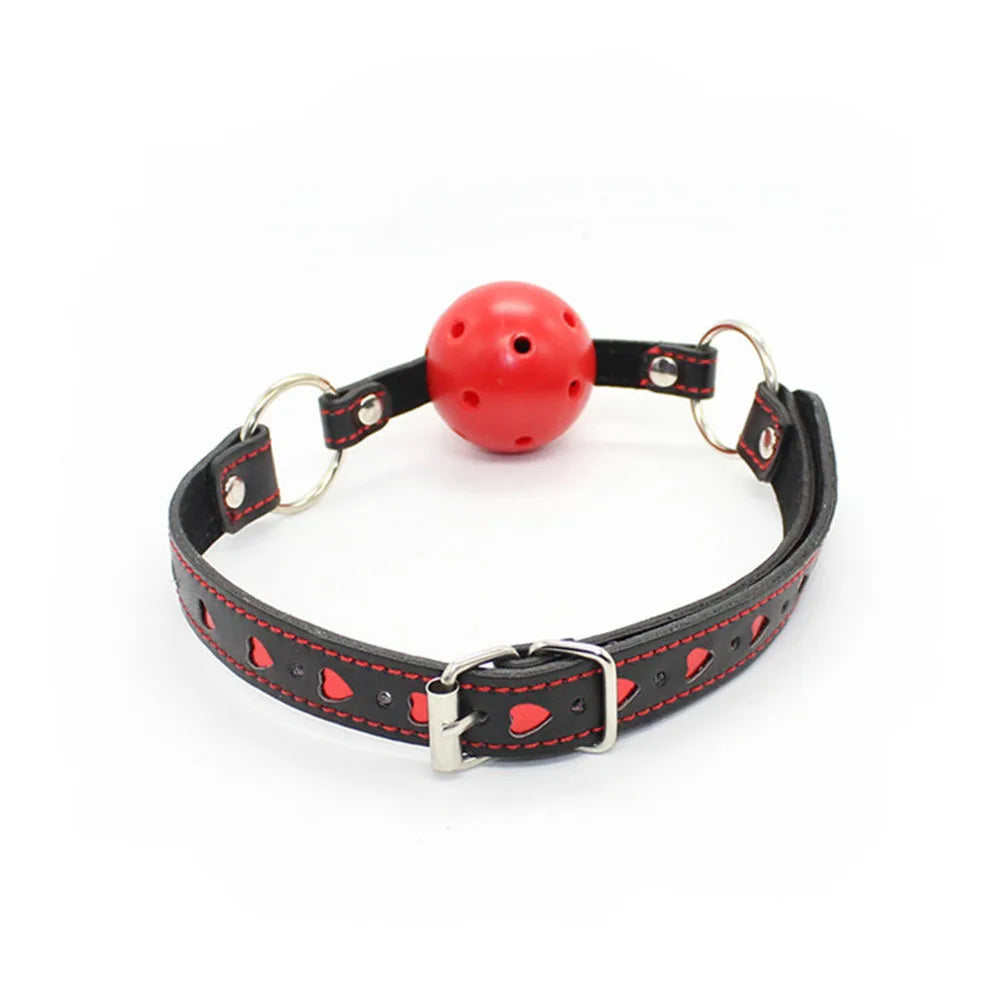 BDSM Ball Gag Oral Fixation stuffed Mouth PU Bondage Boutique Begin Roleplay Slave Submisson Adult Game For Couples Flirting Toy