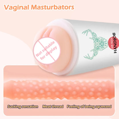 Realistic Vagina Sex Toys Scrotum Stimulator Safe Silicone Vaginal Male Masturbator Soft Pocket Pussy Male Sex Toy