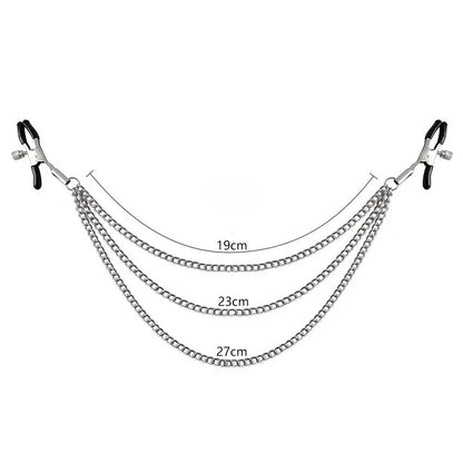 Metal Chain Nipple Milk Clips Breast Massage Clamps Adult Flirting Teasing Erotic Gadgets Bdsm Slave Sex Toys For Couples