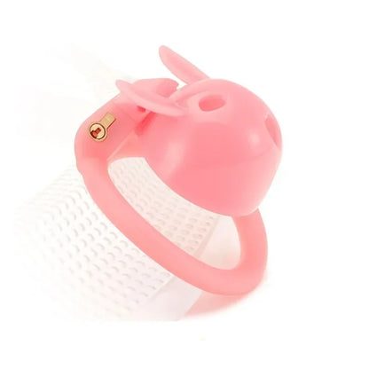 Cute Bunny Chastity Cage Anti Escape Lock Lightweight Cock Cage Sissy Penis Ring with 4 Ring Sizes BDSM Gay Sex Toys for Men 18+