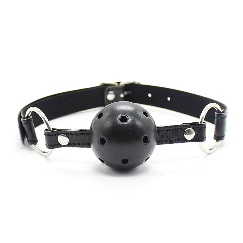 BDSM Ball Gag Oral Fixation stuffed Mouth PU Bondage Boutique Begin Roleplay Slave Submisson Adult Game For Couples Flirting Toy