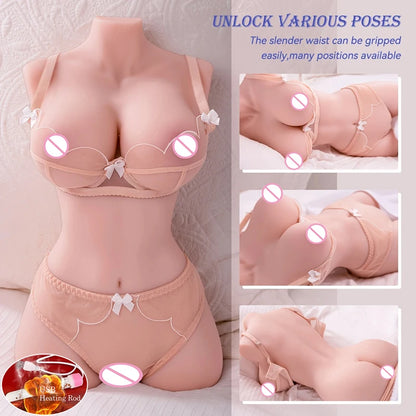 Fantasy Realistic Sex Dolls for Men with Textured Vagina Anal Pocket Pussy Male Sex Toy for Men Masturbation Halloween Vibrating