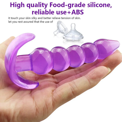 Soft Anal Butt Plug Prostate Massager Adult Gay Penis Anal Plug G-spot Sex Toys for Men and Women