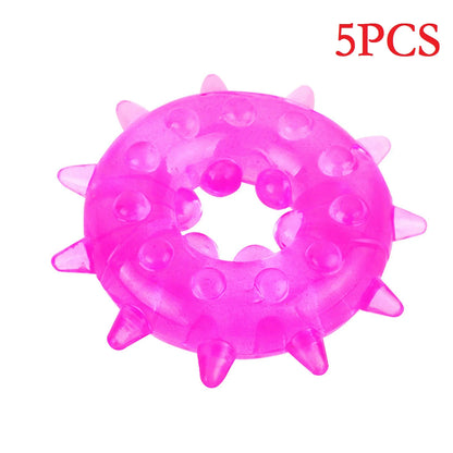 5PC Silicone Cock Ring Time Premature Ejaculation Delay Impotence Aid Erection Penis Rings Sex Toys For Adult Men Sex Products